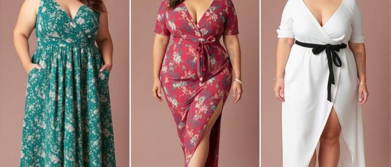 платья для полных женщин стильные