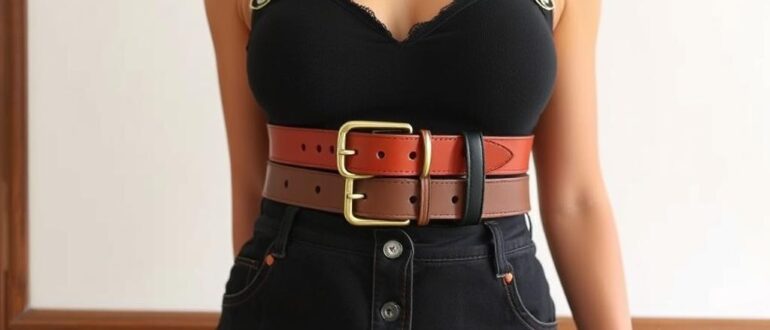 Ремни и пояса акцент на талии